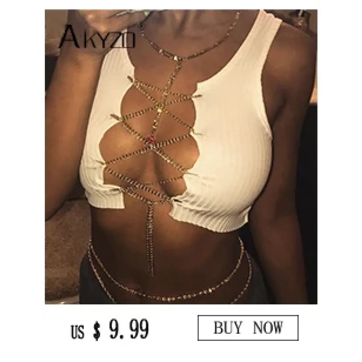 Shiny Harajuku Rhinestone Halter Top