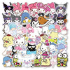 50pcs Sanrio Cartoon Stickers - Hello Kitty, Kuromi, My Melody
