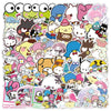 50pcs Sanrio Cartoon Stickers - Hello Kitty, Kuromi, My Melody