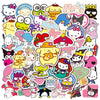 50pcs Sanrio Cartoon Stickers - Hello Kitty, Kuromi, My Melody