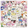 50pcs Sanrio Cartoon Stickers - Hello Kitty, Kuromi, My Melody