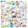 50pcs Sanrio Cartoon Stickers - Hello Kitty, Kuromi, My Melody