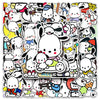 50pcs Sanrio Cartoon Stickers - Hello Kitty, Kuromi, My Melody