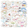 50pcs Sanrio Cartoon Stickers - Hello Kitty, Kuromi, My Melody