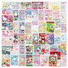 50pcs Sanrio Cartoon Stickers - Hello Kitty, Kuromi, My Melody