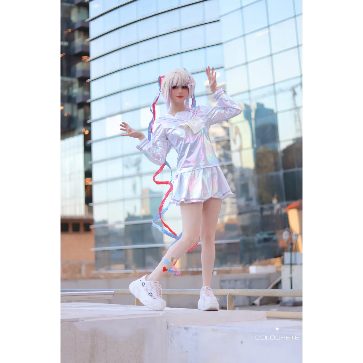 Needy Girl Overdose/Angel Carnival Party Costume - Laser JK Sailor Suit Halloween Cosplay