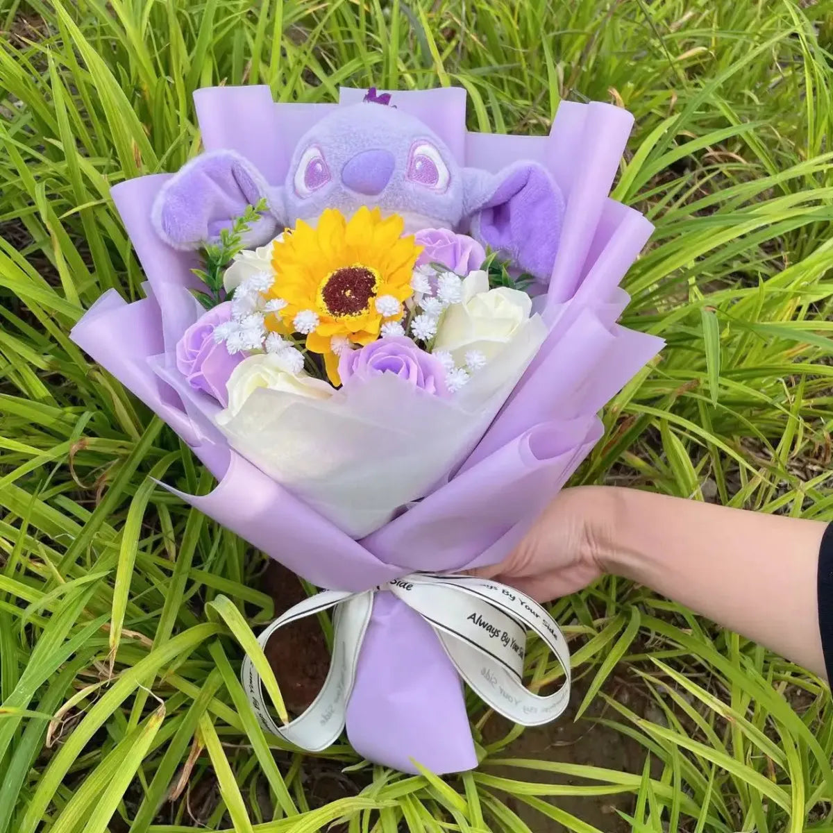 Stitch & Angel Plush Bouquet – Handmade Gift for Valentine’s & Holiday