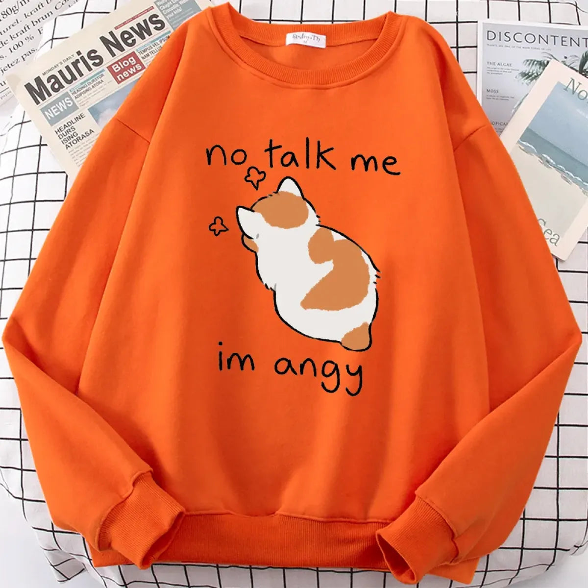 Kawaii "Im Angy" Cat Hoodie