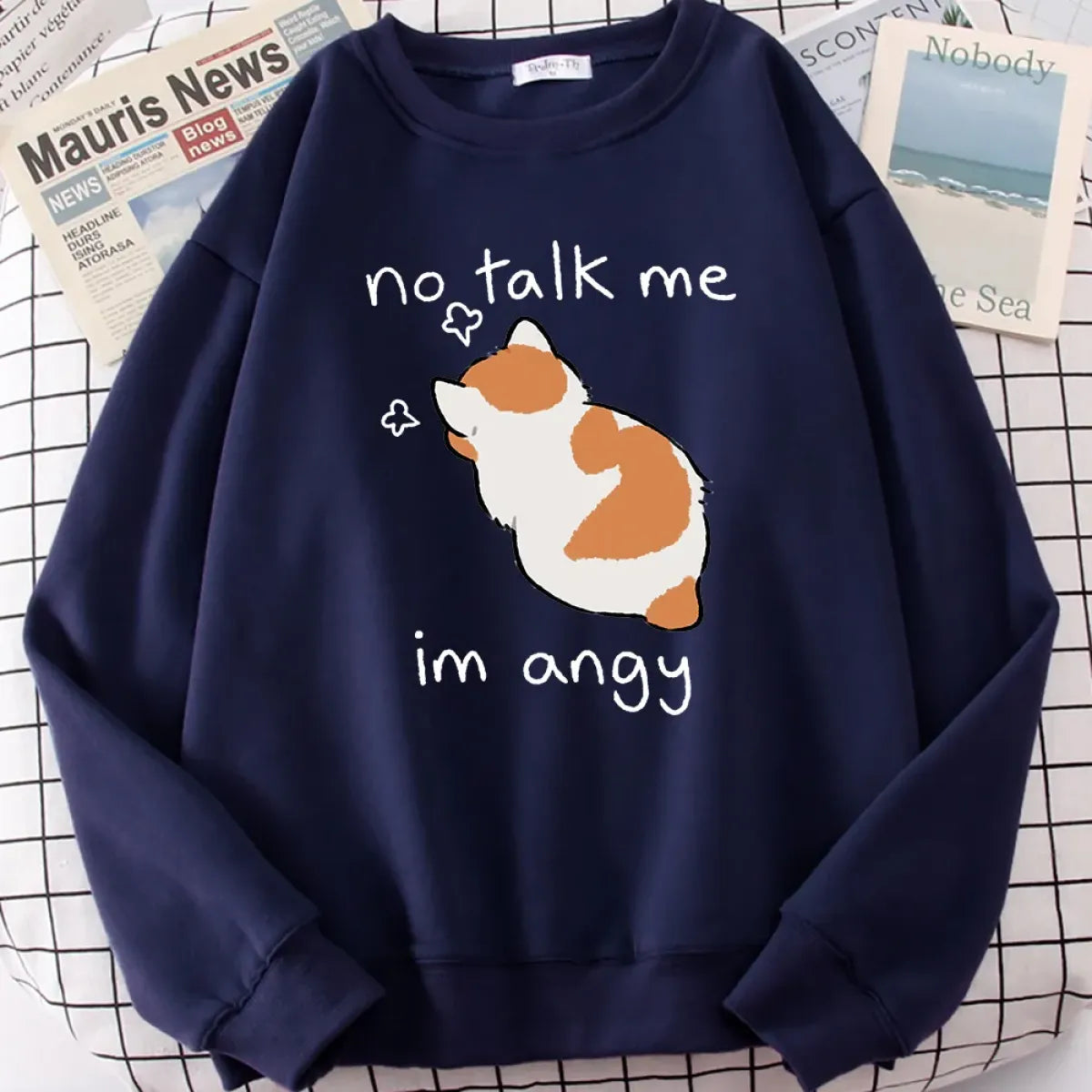 Kawaii "Im Angy" Cat Hoodie
