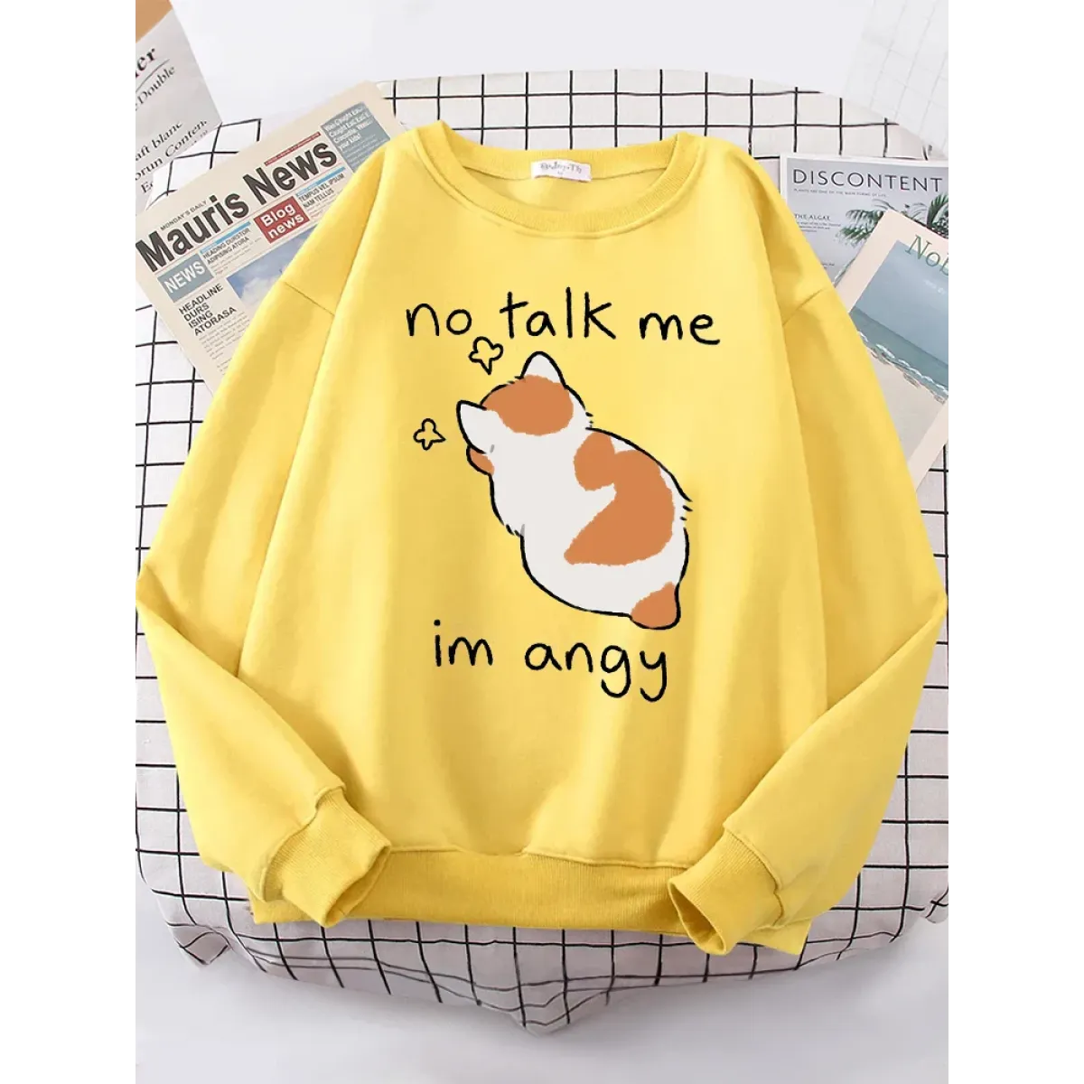 Kawaii "Im Angy" Cat Hoodie
