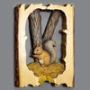 Animal Carving Handcraft Wall Hanging Sculpture Wood Raccoon Bear Deer Hand Painted Decoration For