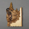 Animal Carving Handcraft Wall Hanging Sculpture Wood Raccoon Bear Deer Hand Painted Decoration For