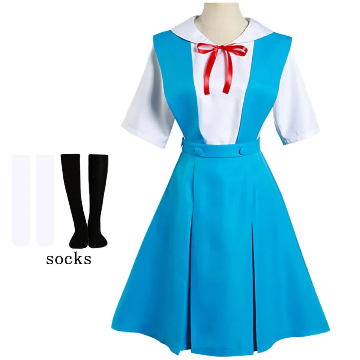 Rei Ayanami & Asuka Langley Soryu Cosplay Costume - School Uniform Dresses