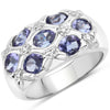 2.31 Carat Genuine Tanzanite .925 Sterling Silver Ring