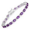 7.98 Carat Genuine Amethyst .925 Sterling Silver Bracelet