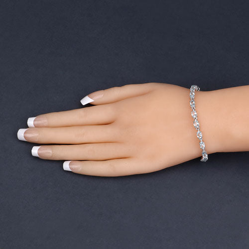 10.71 Carat Genuine Blue Topaz .925 Sterling Silver Bracelet