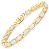 5.28 Carat Genuine Ethiopian Opal .925 Sterling Silver Bracelet