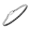 5.40 Carat Genuine Black Diamond .925 Sterling Silver Bracelet