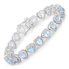 10.50 Carat Genuine Blue Topaz .925 Sterling Silver Bracelet