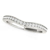 14k White Gold Curved Diamond Wedding Band (1/6 cttw)