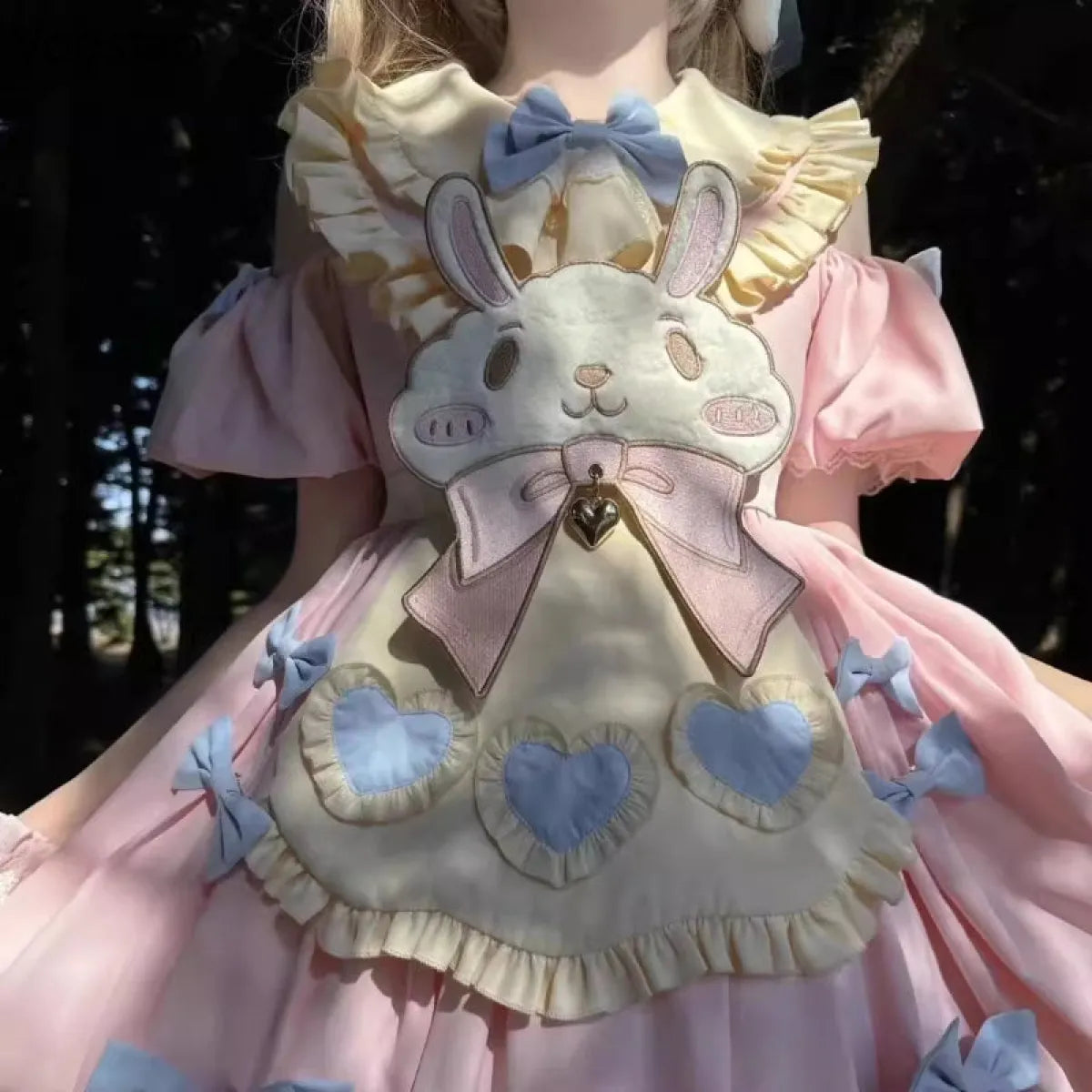 Pastel Lolita Bunny Bow Dress
