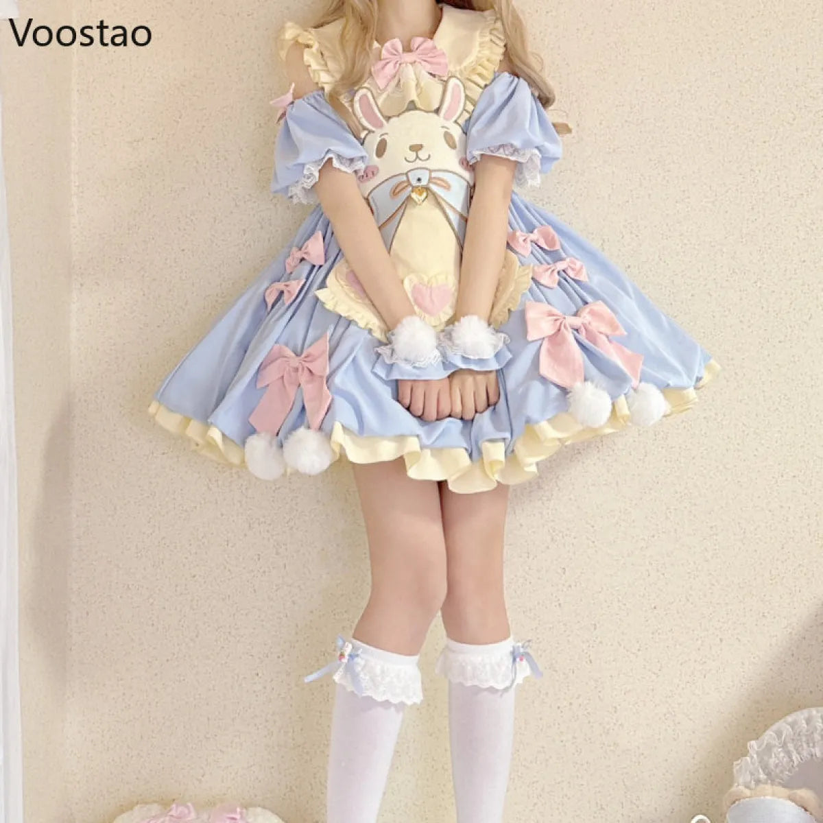 Pastel Lolita Bunny Bow Dress
