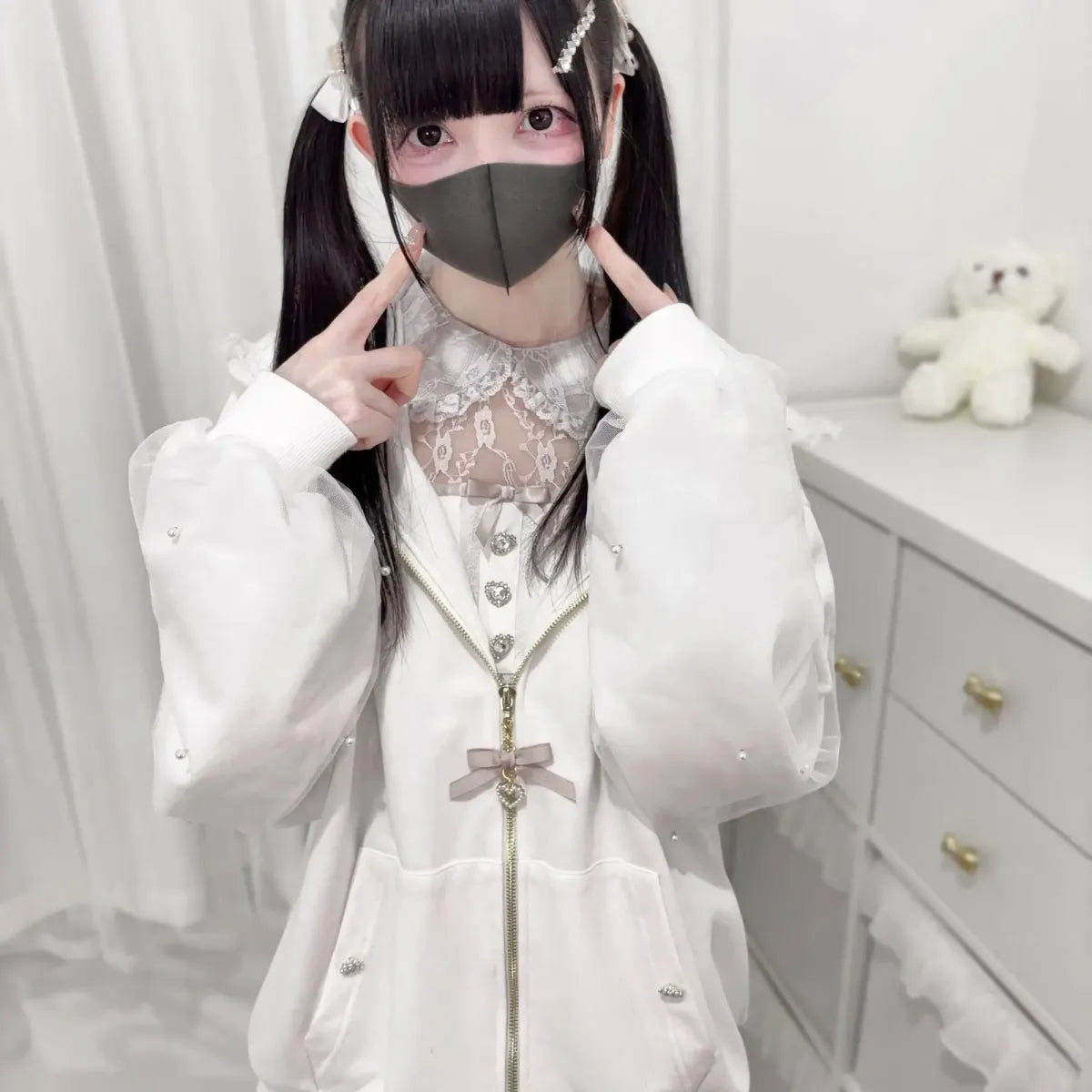 Kawaii Harajuku Bunny Ear Hoodie