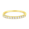 IGI Certified 1/4 Cttw Diamond 10K Yellow Gold Prong Set Fluted Band Style Ring (I-J Color, I2-I3 Clarity) - Size 7