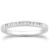 14k White Gold Channel Set Princess Diamond Wedding Ring Band