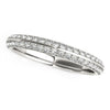 14k White Gold Two-Row Pave Set Diamond Wedding Band (1/4 cttw)