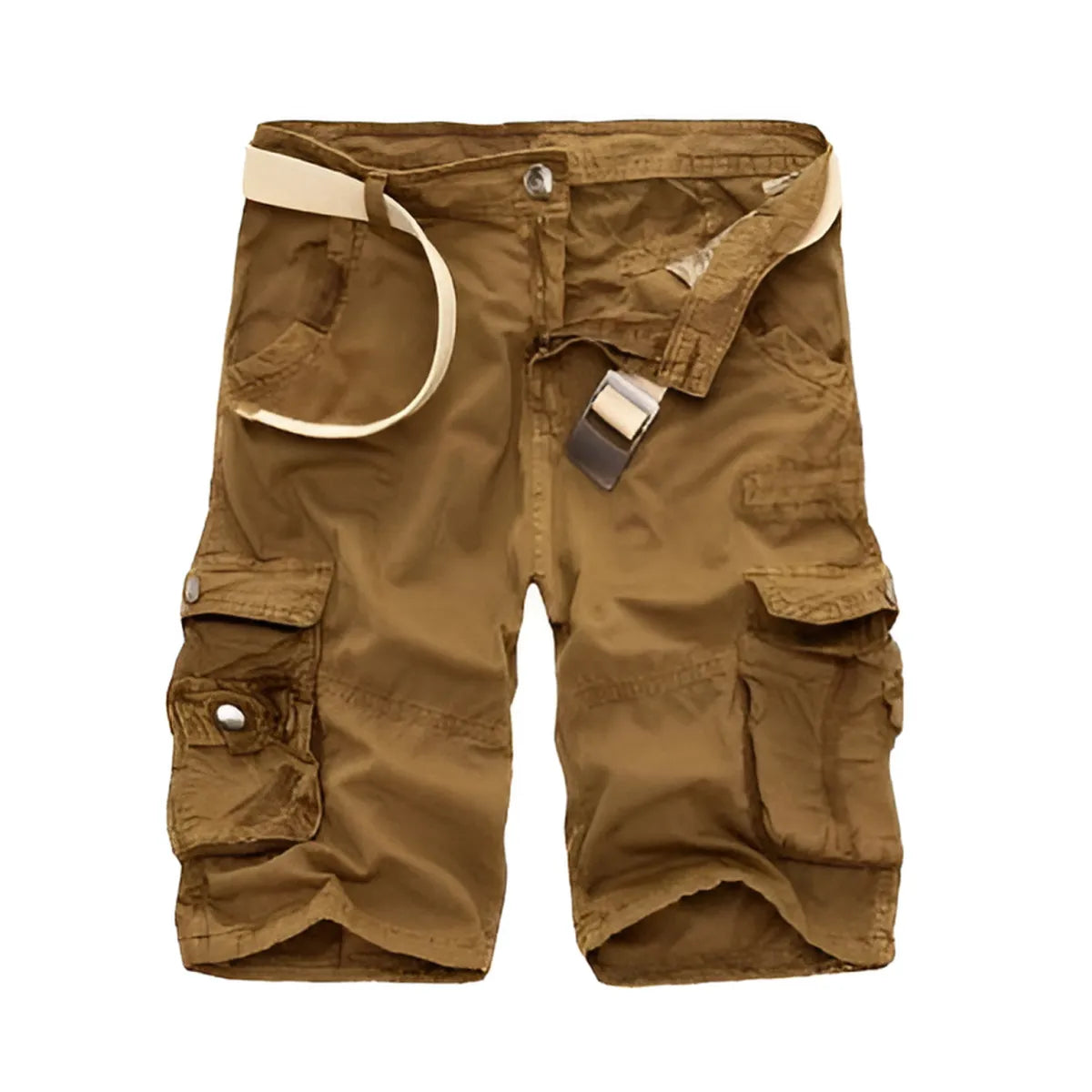 Military Camouflage Denim Cargo Shorts