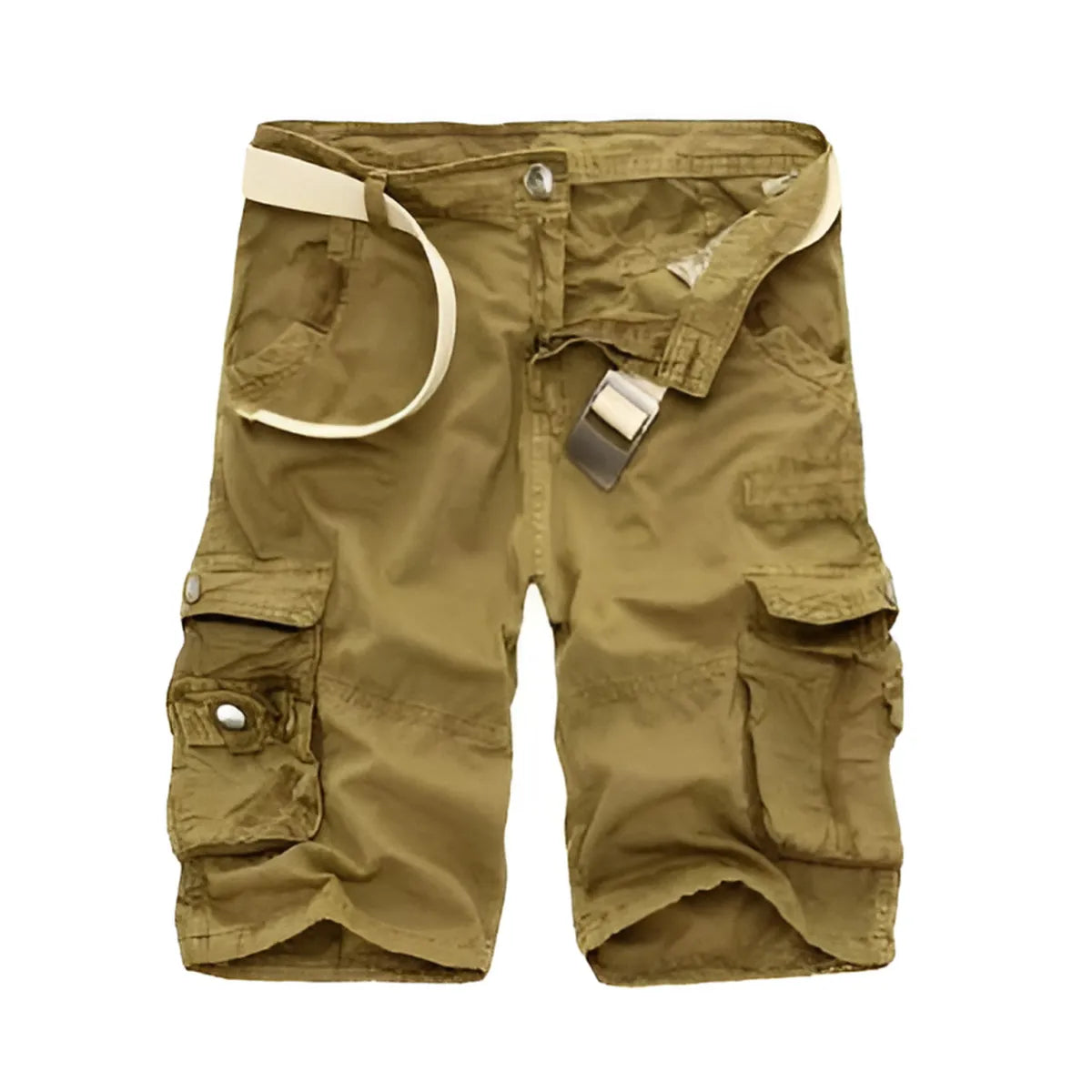 Military Camouflage Denim Cargo Shorts