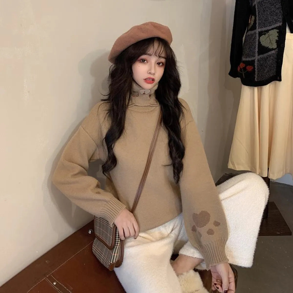 Kawaii Cat Paw Knit Sweater