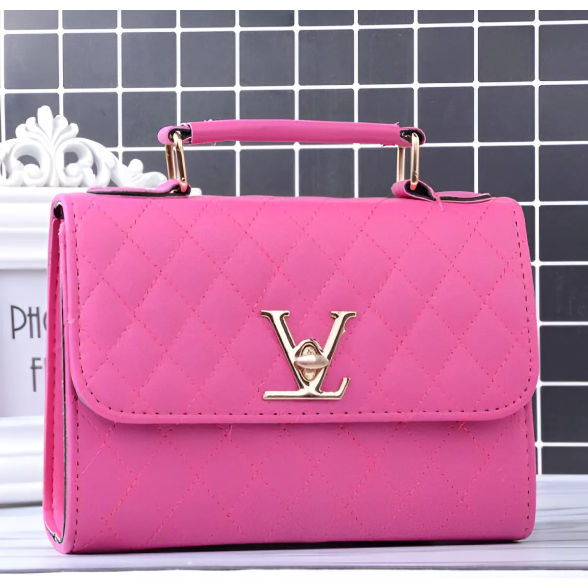Compact Quilted Shoulder Bag