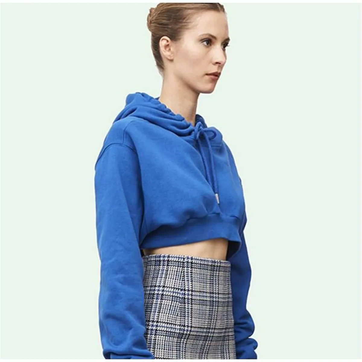 Solid Color Cropped Hoodie