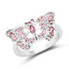 0.83 Carat Genuine Pink Tourmaline .925 Sterling Silver Ring