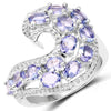2.21 Carat Genuine Tanzanite .925 Sterling Silver Ring