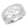 0.31 Carat Genuine White Diamond .925 Sterling Silver Ring