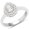 14K White Gold 0.63 Carat Genuine White Diamond Ring