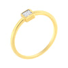 14K Yellow Gold Plated .925 Sterling Silver 1/20 cttw Miracle Set Diamond Promise Ring (J-K Color, I1-I2 Clarity) - Size 6