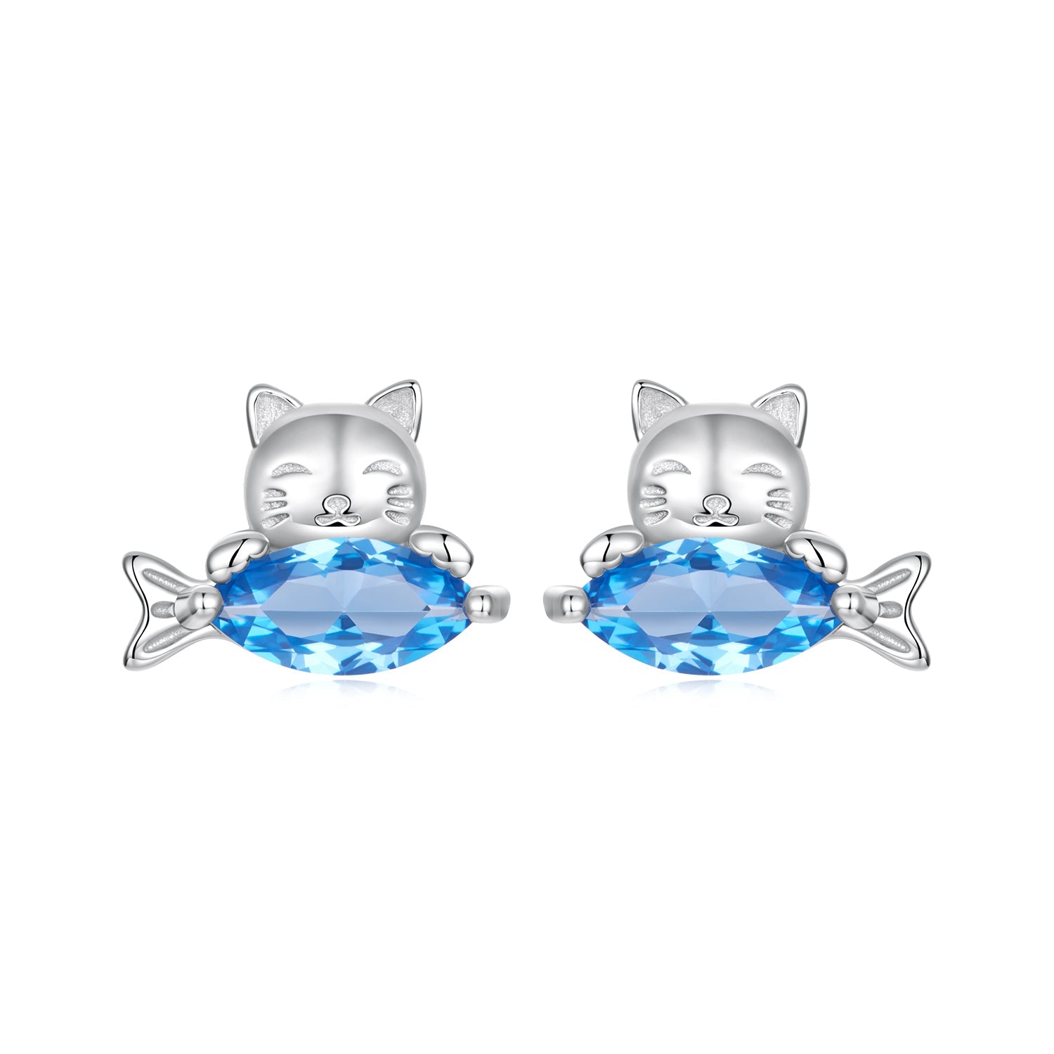 925 Sterling Silver 0.8cm White Gold Plated CZ Earrings for Women