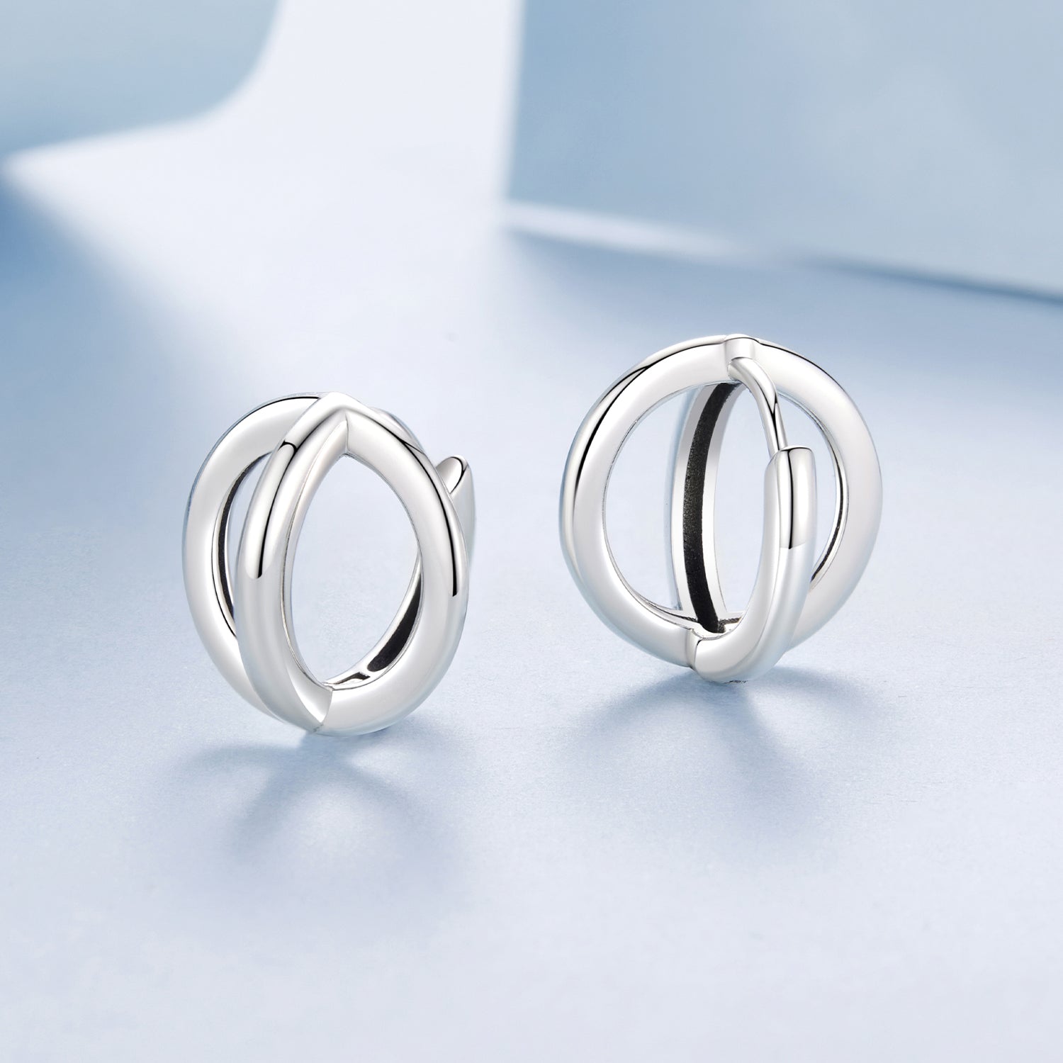 925 Sterling Silver Earrings - Oxidized Silver Finish, 1.3cm for Women