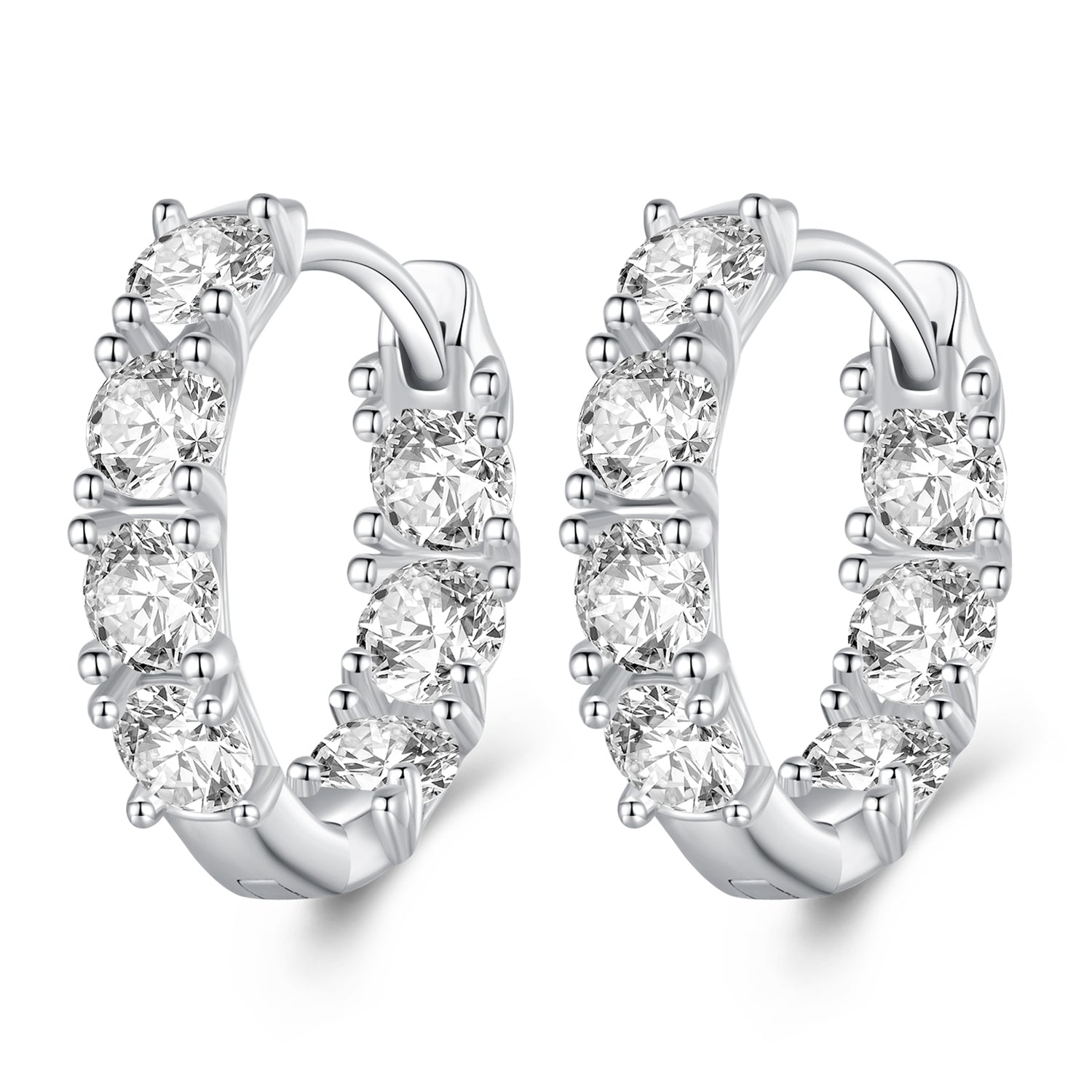 925 Sterling Silver Earrings with Pavé Setting CZ for Women