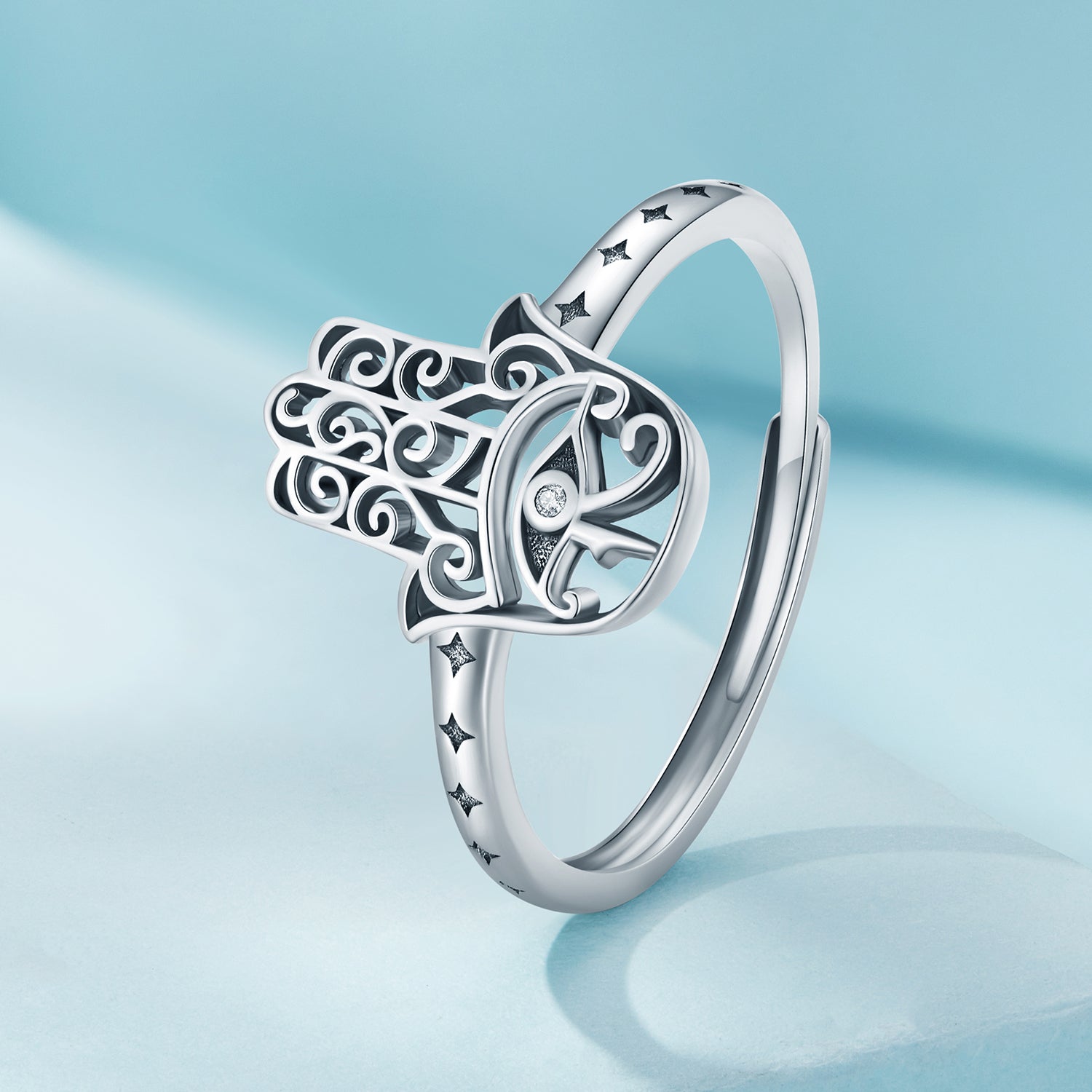 925 Sterling Silver 1.1mm Pavé Setting CZ Ring