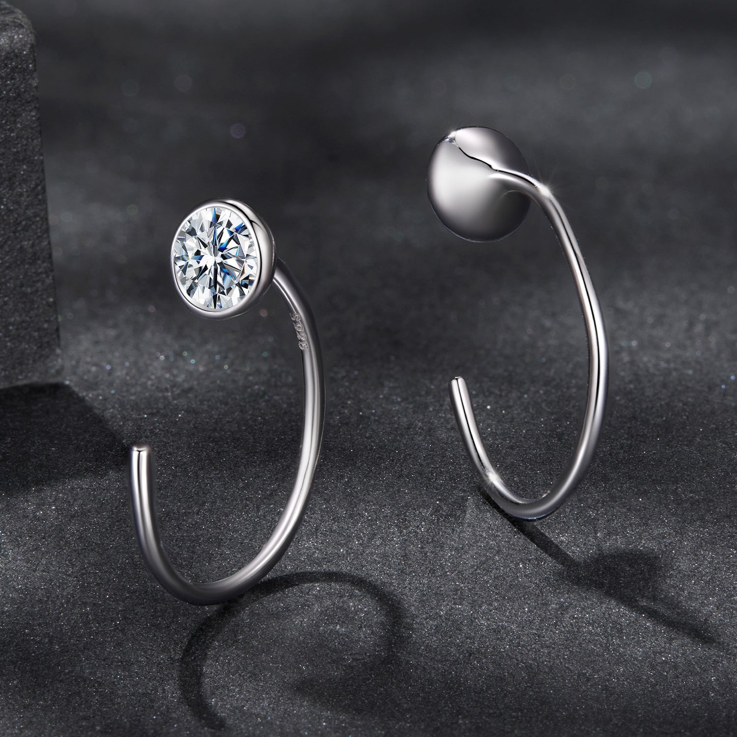 925 Sterling Silver Moissanite 0.3 Carat Earrings for Women