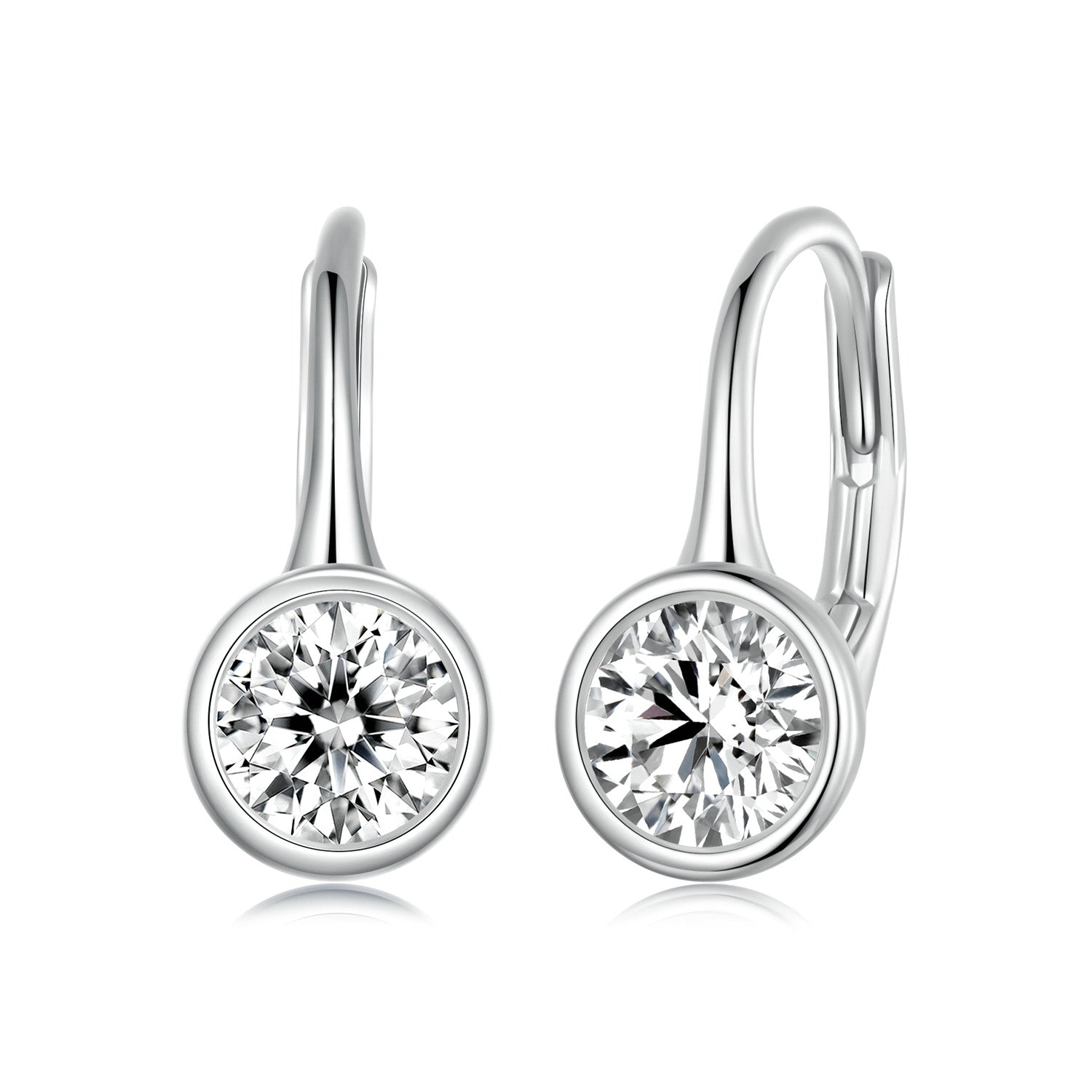 925 Sterling Silver 0.50 Carat Moissanite Earrings for Women
