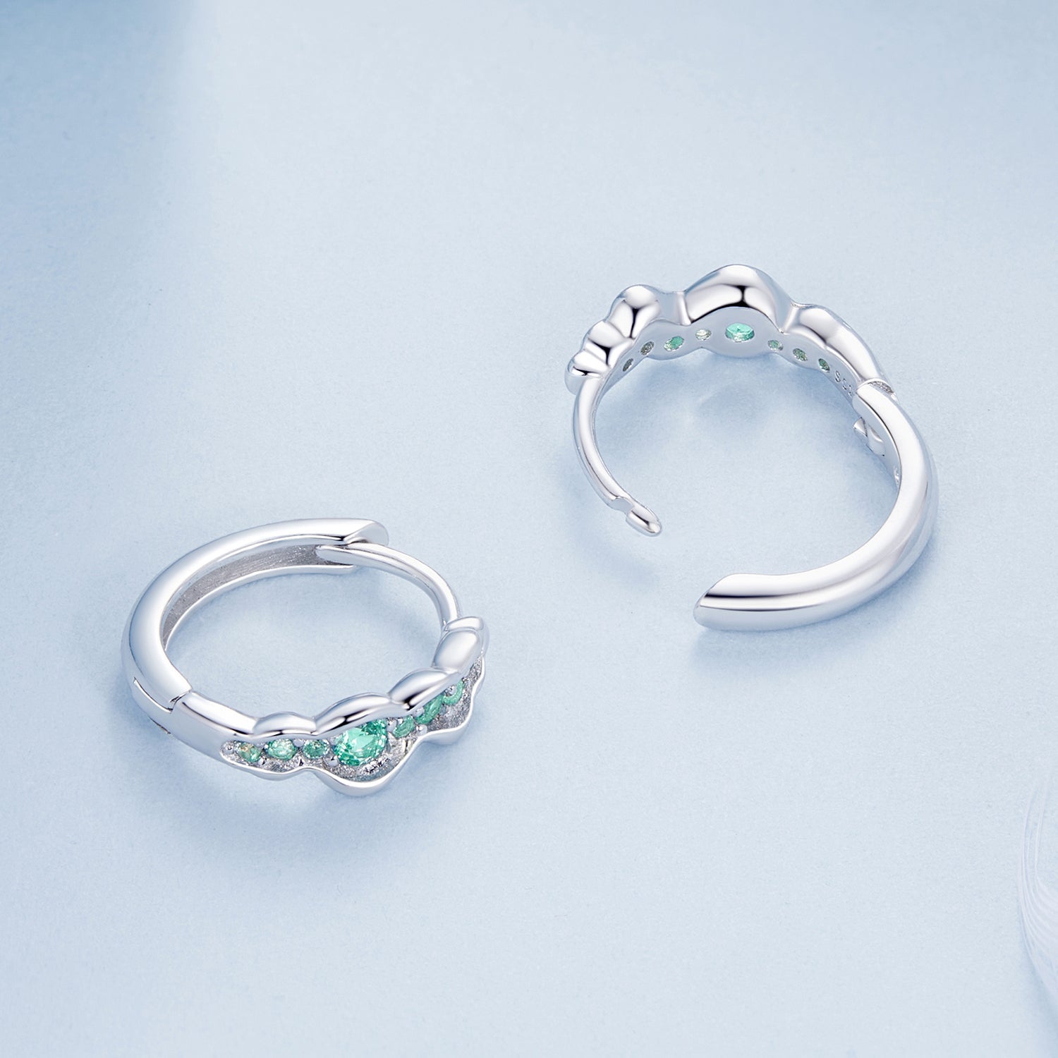 925 Sterling Silver Pave Setting CZ Earrings for Women
