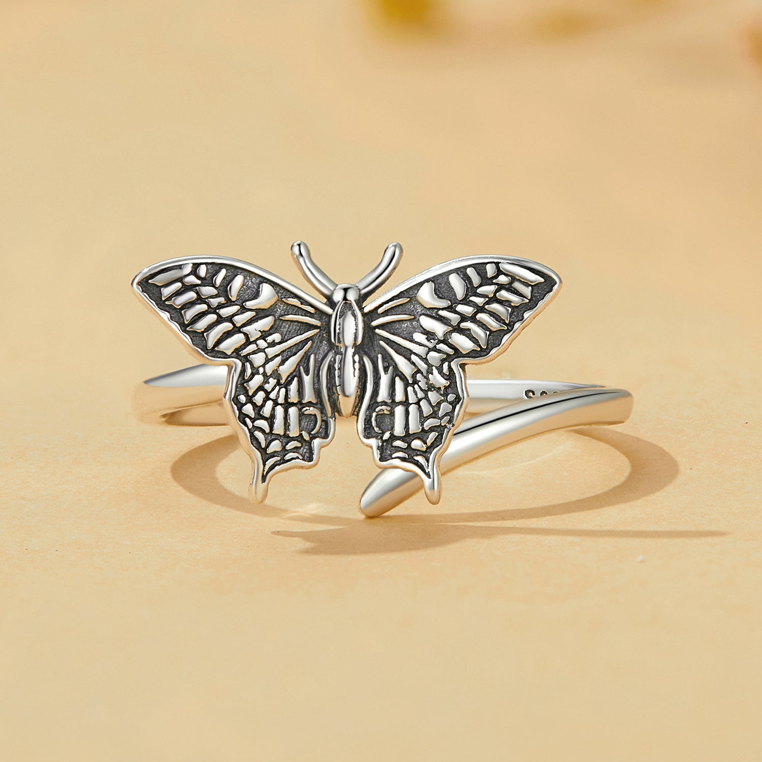 925 Sterling Silver Oxidized Silver 1.4mm Width Rings for Women