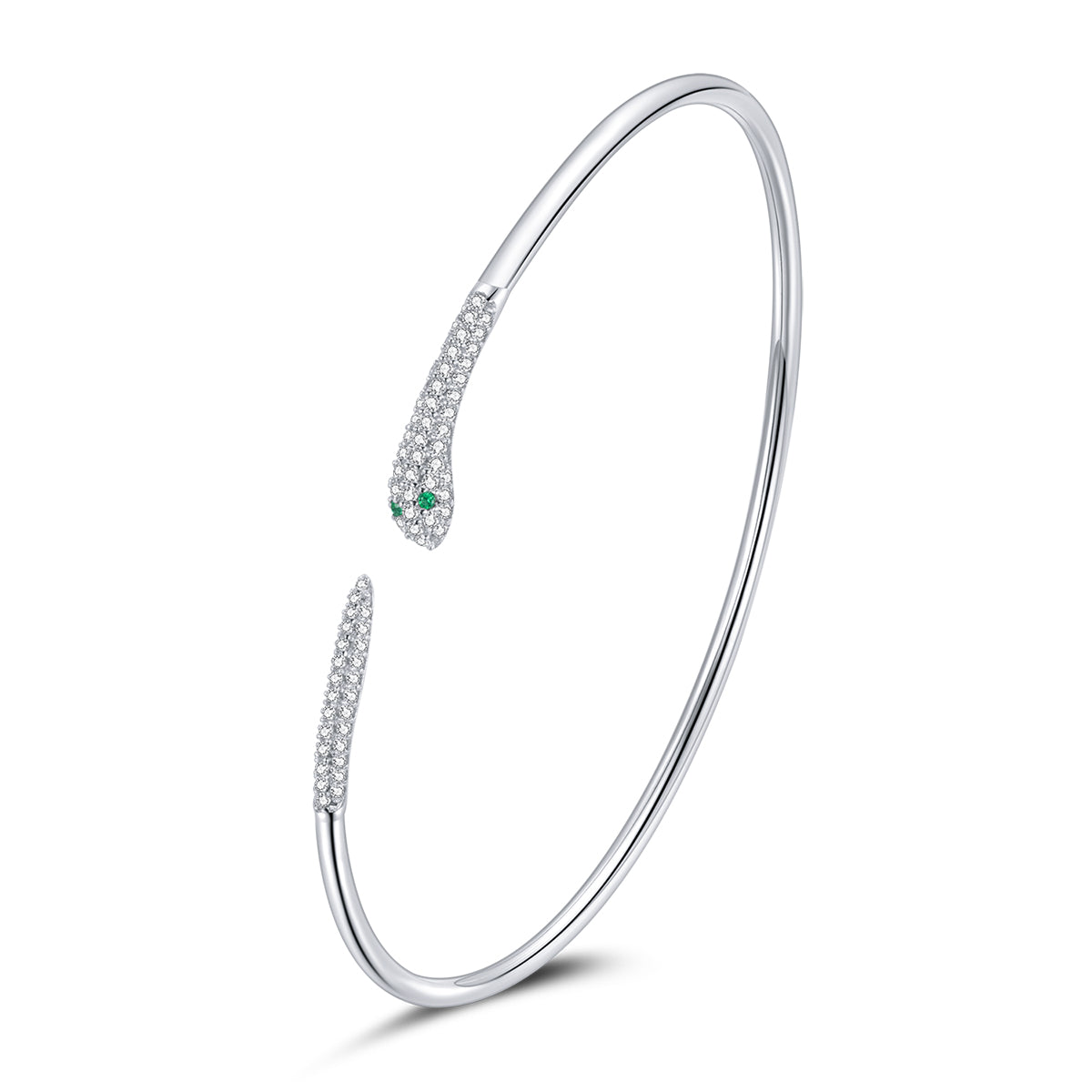 S925 Sterling Silver Bracelet with Pavé Setting CZ 6cm Diameter for Women