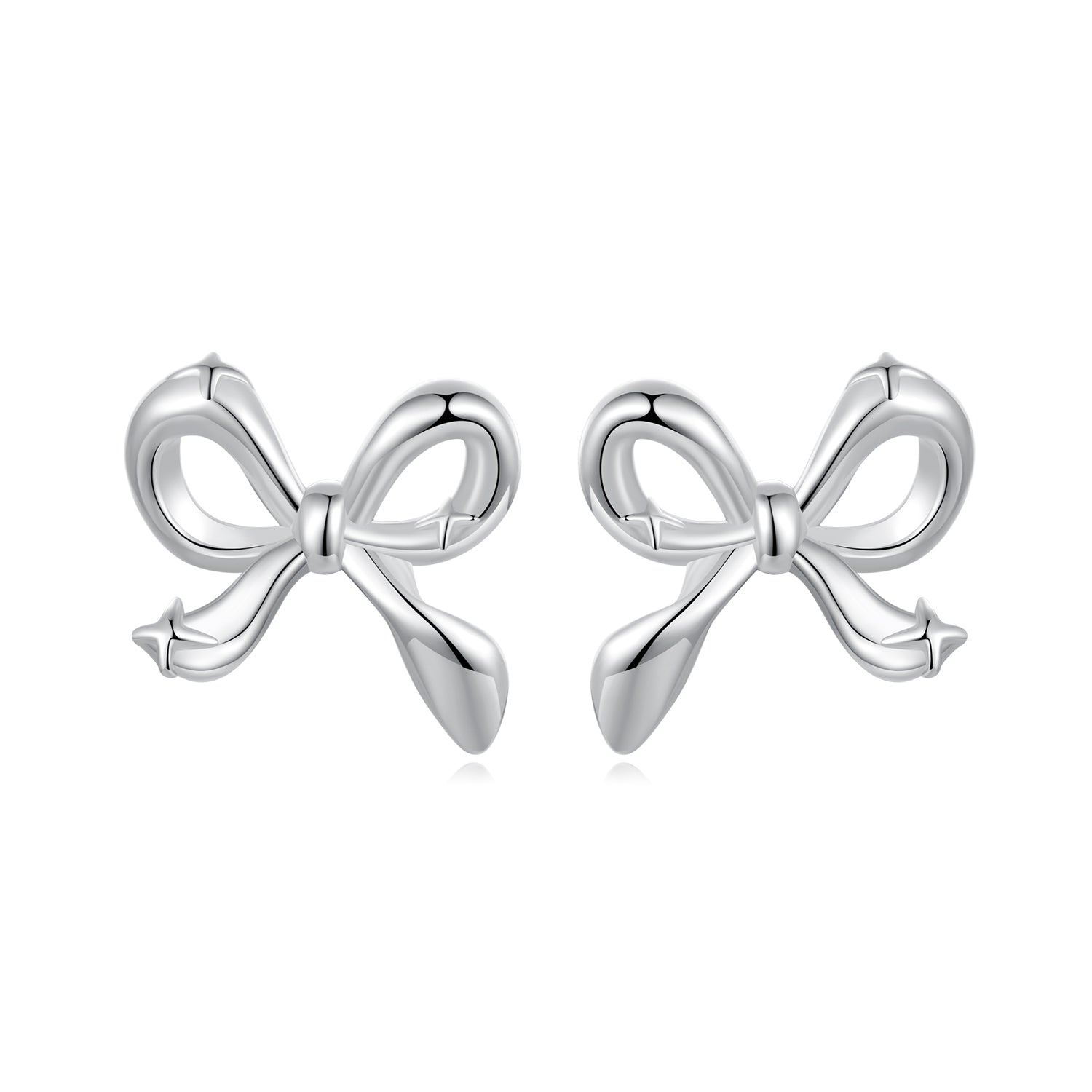 925 Sterling Silver Plated White Gold Earrings